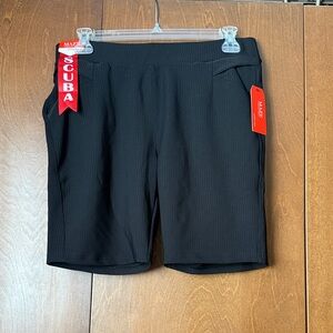 Maze Scuba Textured Black Pull-On Shorts NWT Sz 2X